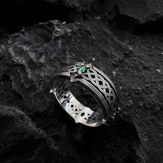 Sacred Green Stone Protection Ring