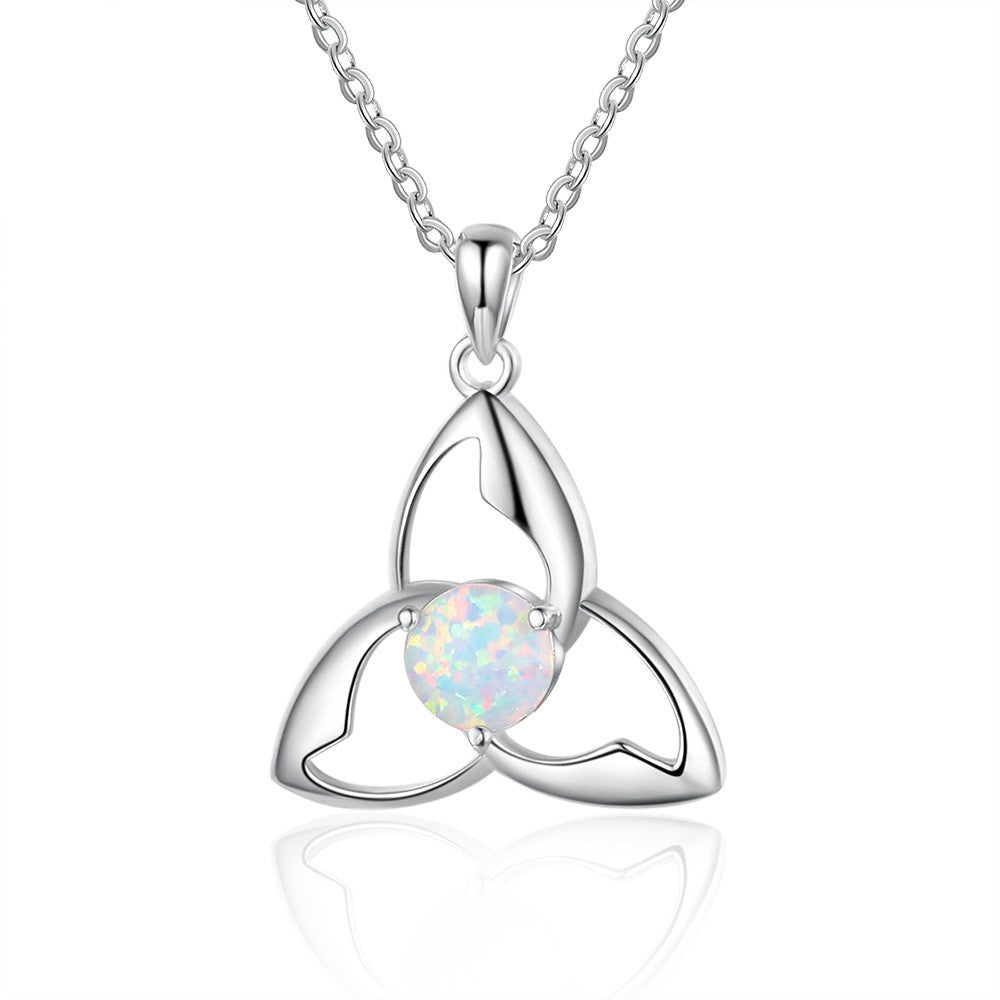Divine Opal Triquetra Necklace