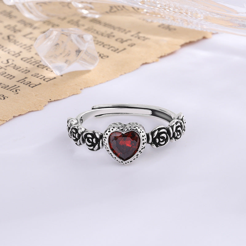 Blood Heart Rose Witch Ring