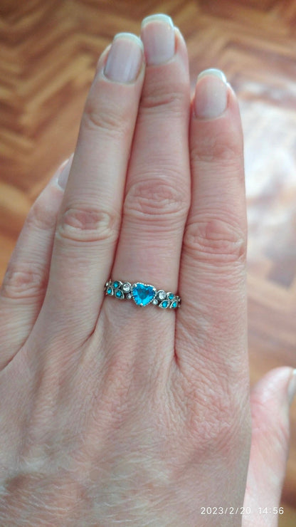 Ocean Blue Love Ring