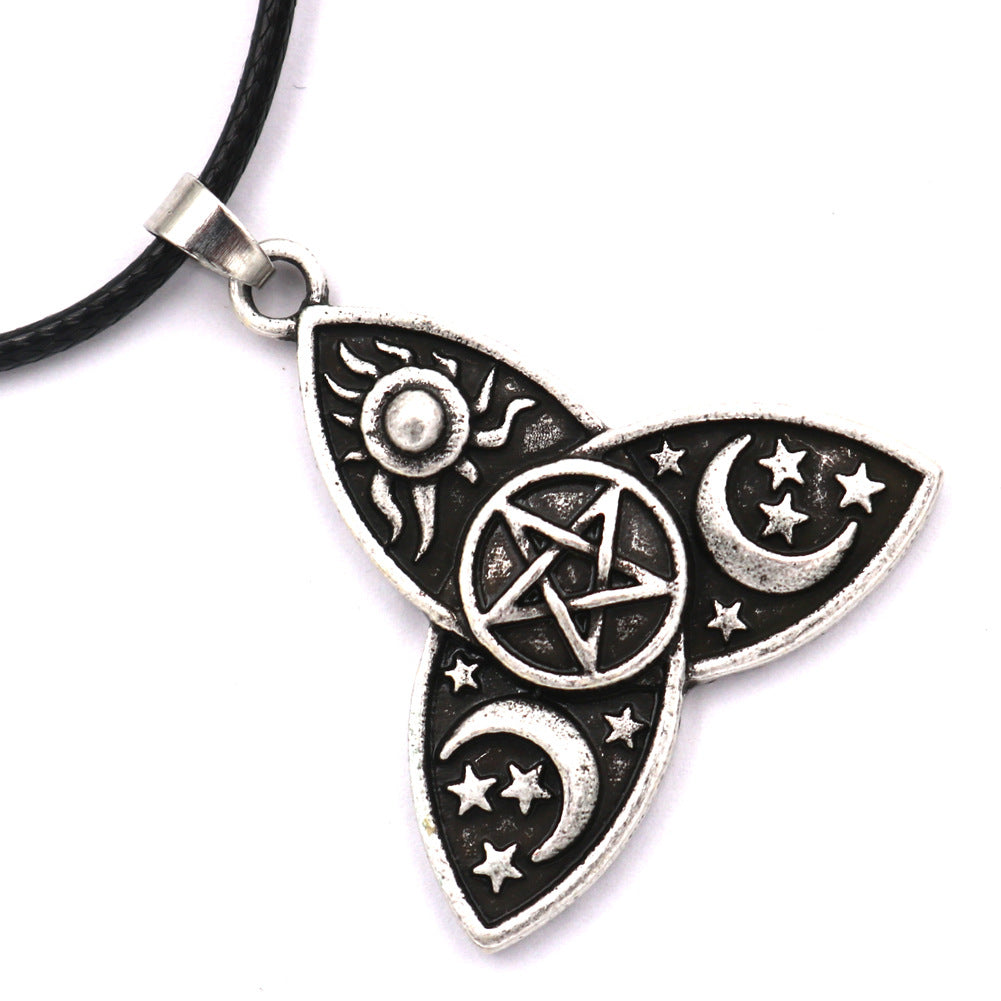 Triple Moon Goddess Protection Necklace