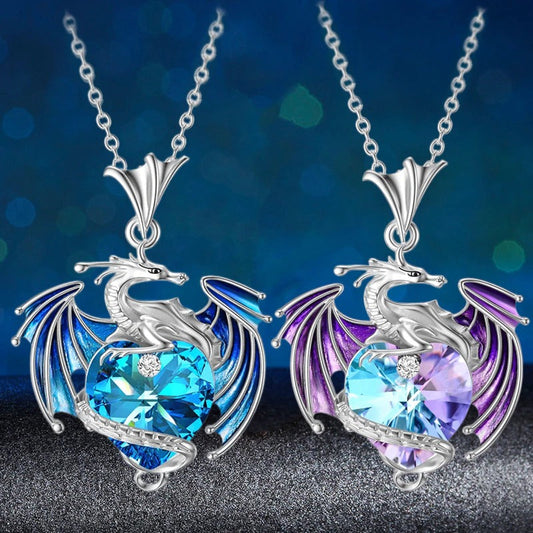 Guardian Of the Heart Dragon Necklace