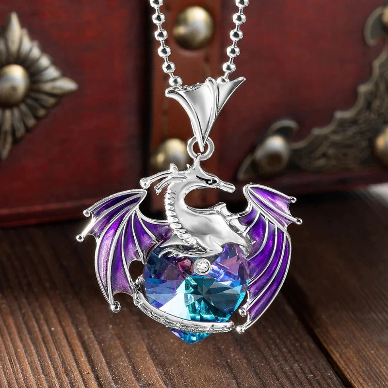 Guardian Of the Heart Dragon Necklace