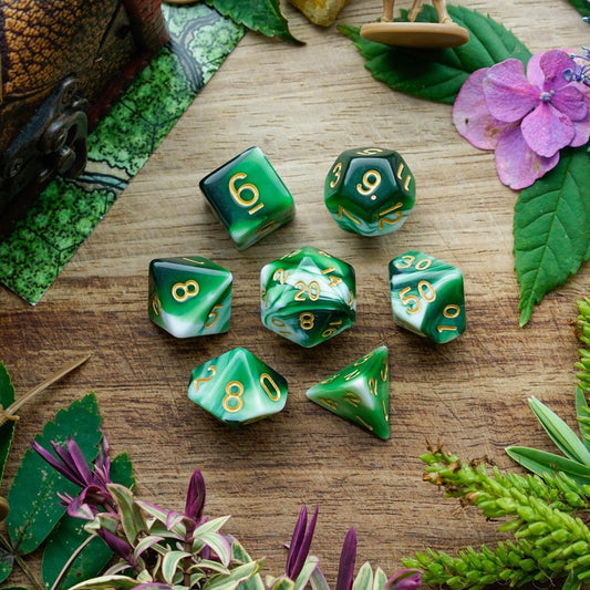 Midori Swirl Dice Set