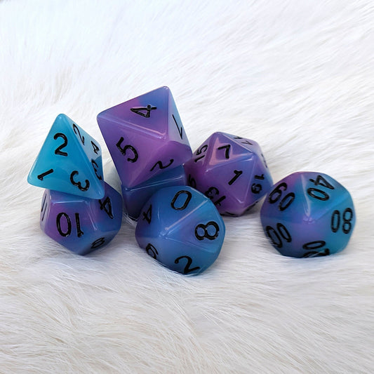 Luminous Blue Abyss Dice Set