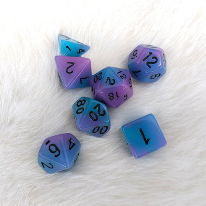 Luminous Blue Abyss Dice Set