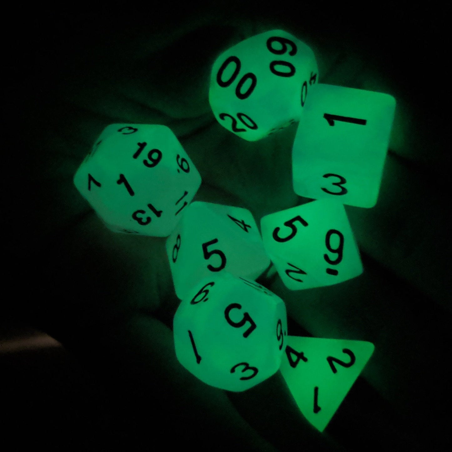 Luminous Blue Abyss Dice Set