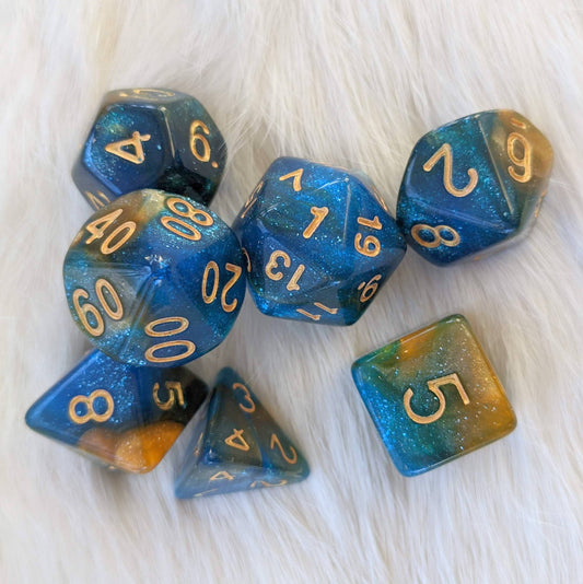 River at Dusk Dice Set