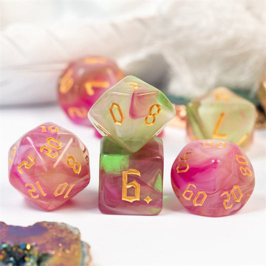 Dragon's Blooming Everglades Dice Set