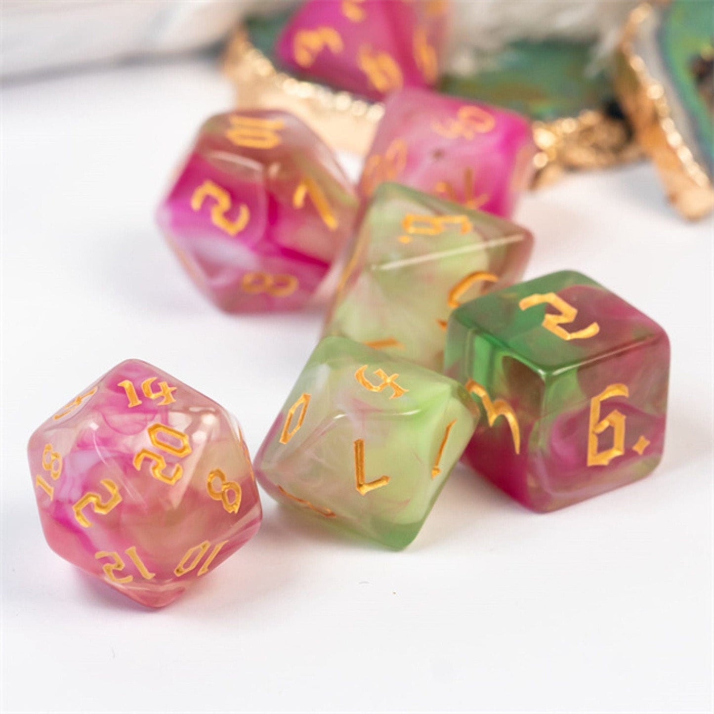 Dragon's Blooming Everglades Dice Set