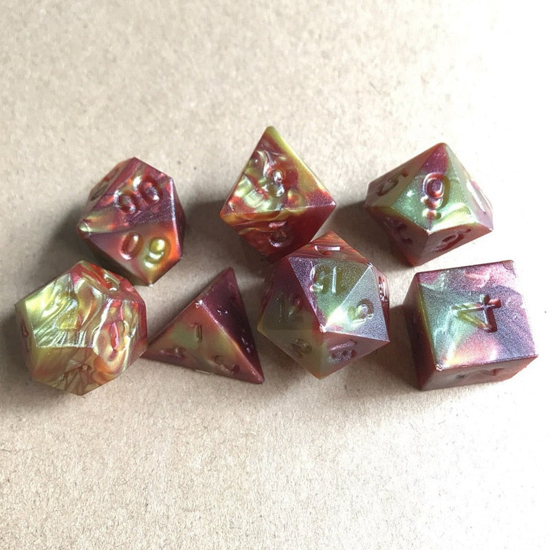 Sharp Edge Rose Nebula Dice Set