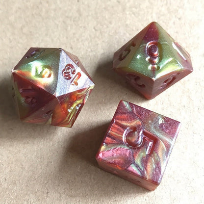 Sharp Edge Rose Nebula Dice Set