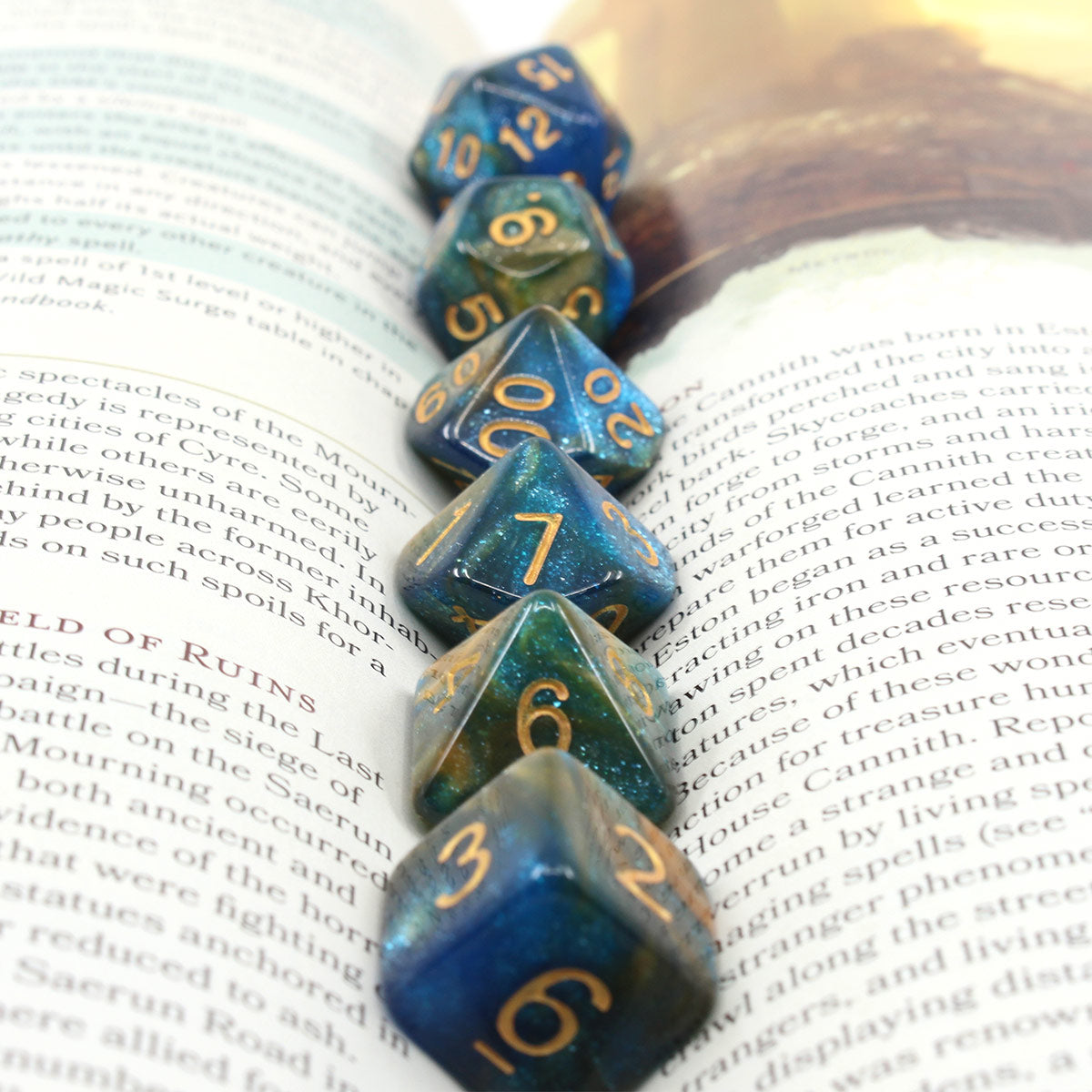 River at Dusk Dice Set